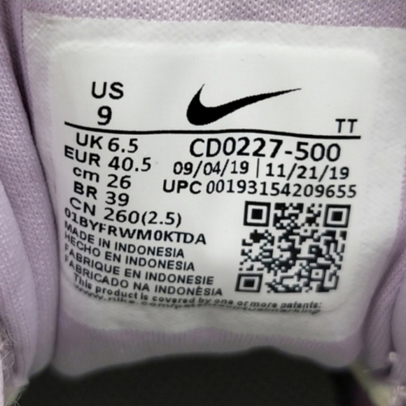 Nike Flex Experience RN 9 Light Violet Women's Running Shoes Size 9 - Picture 7 of 8